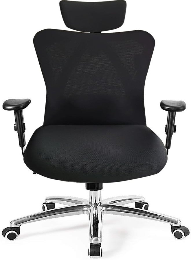 SONNACH 3 Piece Office Desk Chair Covers Stretch Washable Computer Chair Slipcovers for Ergonomic Office Chair (Black) - Image 1
